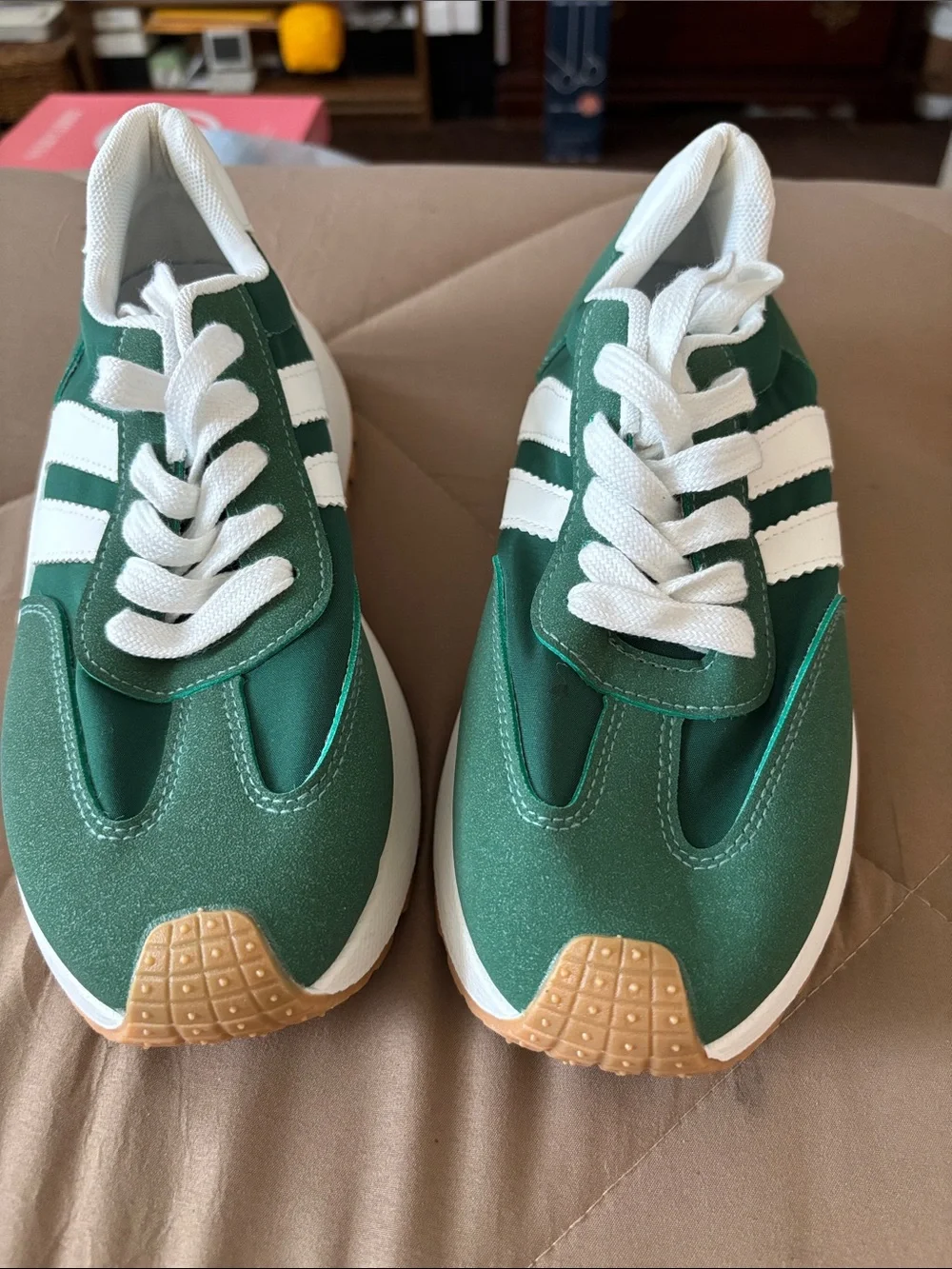 Women’s Green & White Athletic Sneakers